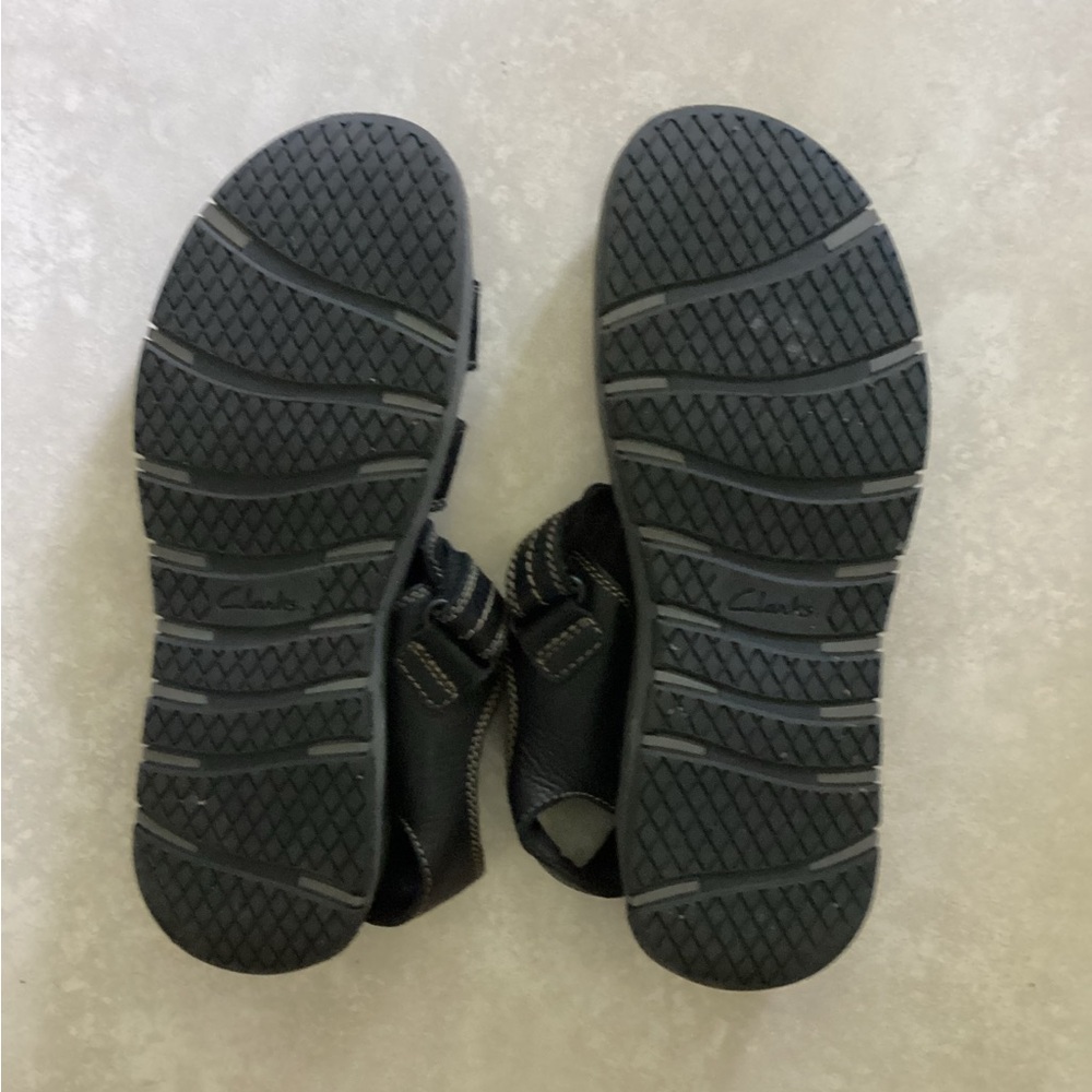 Mens CLARKS Sz 11 Walkford Walk leather sandals fisherman EUC - Picture 6 of 9